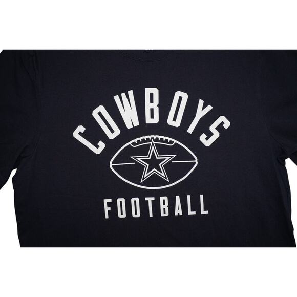 Dallas Cowboys T-Shirt Mens Large Livingston Cowboys Football Tee Navy - Picture 2 of 4